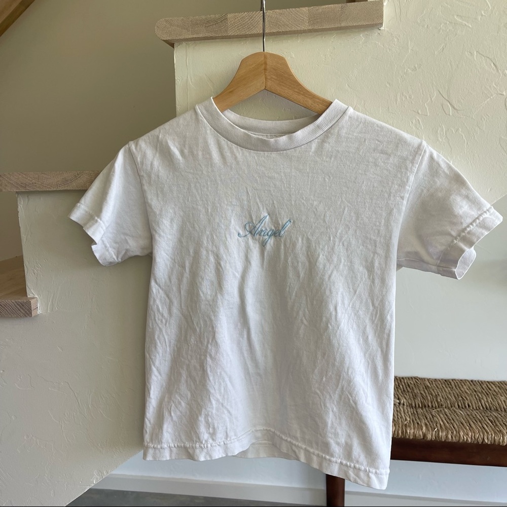 J. Galt Brandy Melville Angel White Crop Top